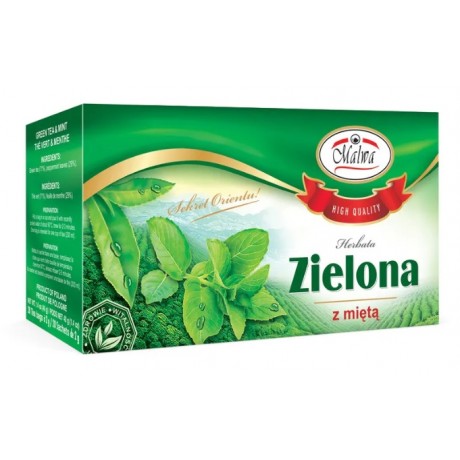 Zielona herbata z mięta 20x2g MALWA - Wiesiołek-Pharma