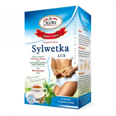 Sylwetka Lux herbata 20x2g MALWA - Wiesiołek-Pharma