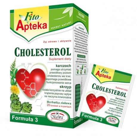 Cholesterol Herbata Formuła 3 20x2g MALWA - Wiesiołek-Pharma