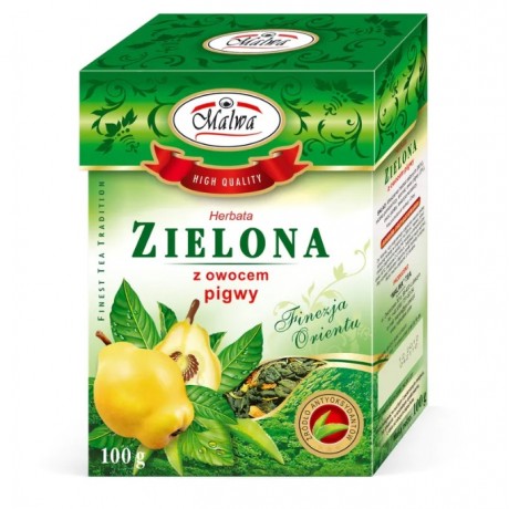 Zielona herbata z owocem pigwy 100g MALWA - Wiesiołek-Pharma