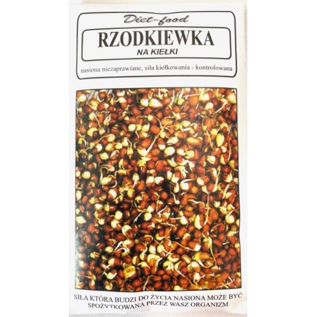 Nasiona do kiełkowania rzodkiewka 80g DIET-FOOD - Wiesiołek-Pharma