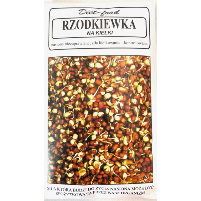 Nasiona do kiełkowania rzodkiewka 80g DIET-FOOD - Wiesiołek-Pharma Nasiona do kiełkowania rzodkiewka 80g DIET-FOOD - Wiesiołek-Pharma