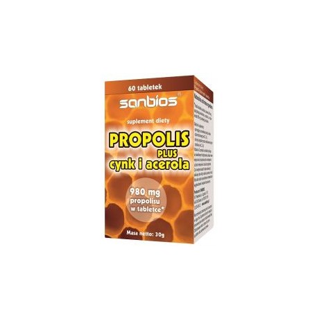 Propolis Plus 60 tabl. SANBIOS - Wiesiołek-Pharma