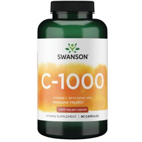 Witamina C-1000 + dzika róża 90 kaps. SWANSON - Wiesiołek-Pharma