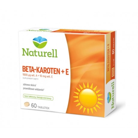 Beta Karoten + witamina E 10mg  60 tabl. NATURELL - Wiesiołek-Pharma