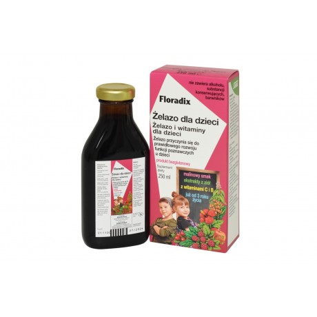 Floradix Żelazo Dla Dzieci 250ml SALUS - Wiesiołek-Pharma