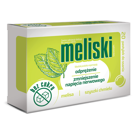 Meliski pastylki uspok. 20 past. AFLOFARM - Wiesiołek-Pharma