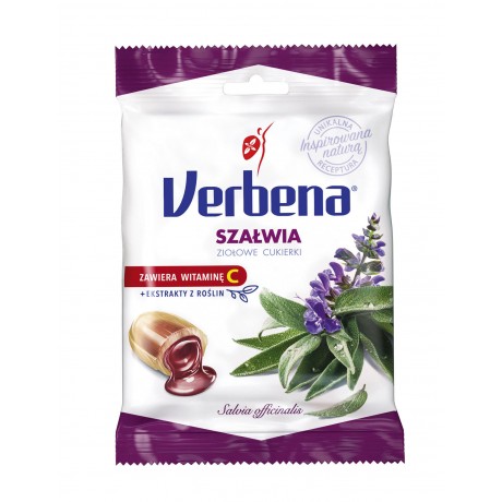 Cukierki szałwia z witaminą C 60g VERBENA - Wiesiołek-Pharma