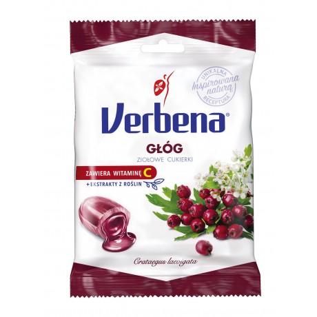Cukierki głóg, hibiskus, pokrzywa 60g VERBENA - Wiesiołek-Pharma