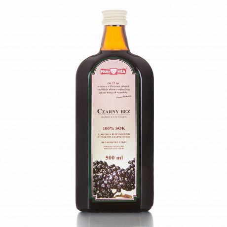Czarny bez 100% sok 500ml POLSKA RÓŻA - Wiesiołek-Pharma