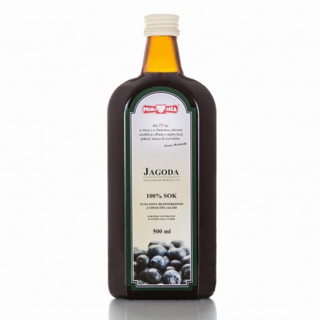 Jagoda 100% sok 500ml POLSKA RÓŻA - Wiesiołek-Pharma