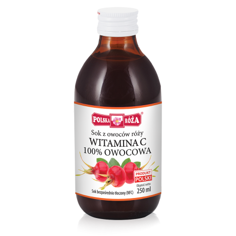 Sok "Witamina C, 100% owocowa" 250ml POLSKA RÓŻA - Wiesiołek-Pharma