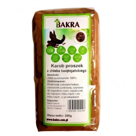Karob proszek z chleba świętojańskiego 200g BAKRA - Wiesiołek-Pharma
