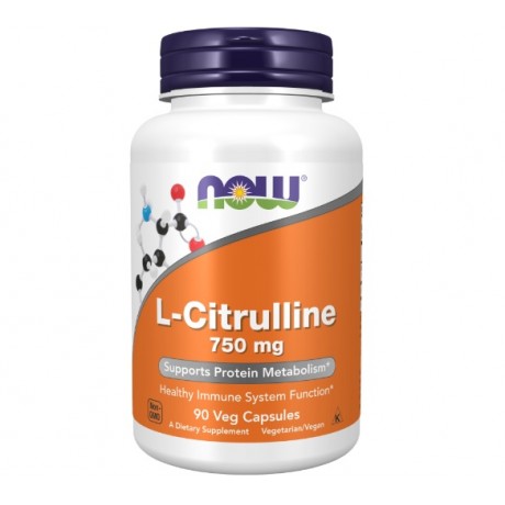 L-Citrulline 750mg 90 kaps. NOW FOODS - Wiesiołek-Pharma