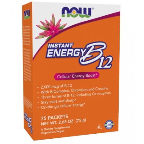 B-12 2000mcg Instant Energy 75 sasz. NOW FOODS - Wiesiołek-Pharma
