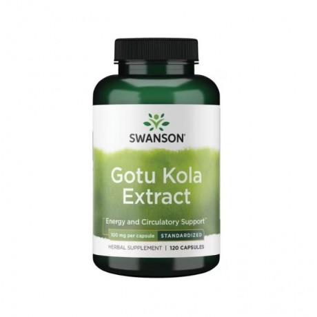 Gotu Kola ekstrakt 100mg 120 kaps. SWANSON - Wiesiołek-Pharma