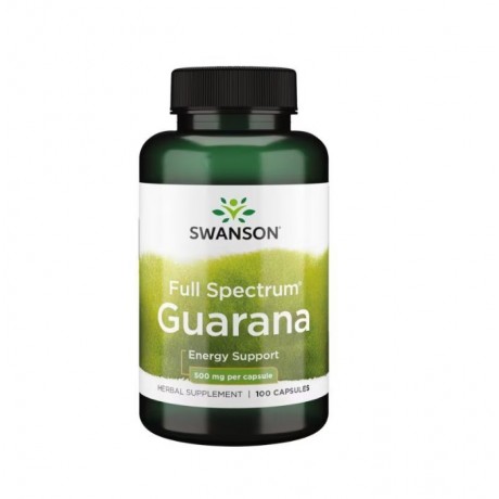 Guarana 500mg 100 kaps. SWANSON - Wiesiołek-Pharma