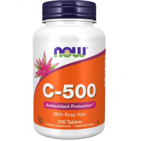 C-500 Plus Rose Hips 40mg NOW FOODS - Wiesiołek-Pharma