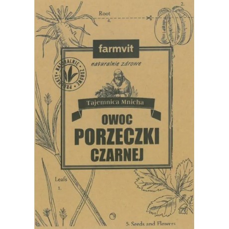 Porzeczka czarna owoc rozdrobniony 50g FARM-VIT - Wiesiołek-Pharma