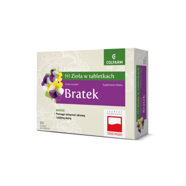 Bratek 90 tabl. COLFARM - Wiesiołek-Pharma Bratek 90 tabl. COLFARM - Wiesiołek-Pharma
