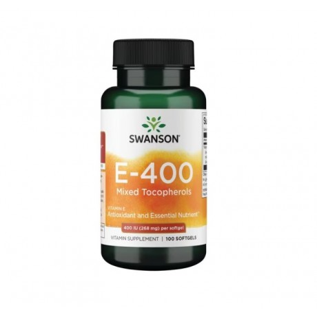 Witamina E Mixed Tocopher. 400IU 100 kaps. SWANSON - Wiesiołek-Pharma