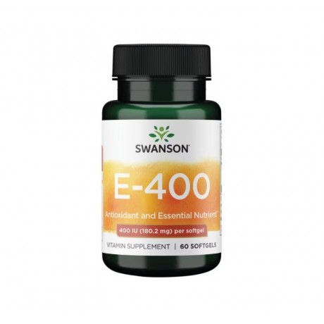 Witamina E 400IU 60 kaps. SWANSON - Wiesiołek-Pharma