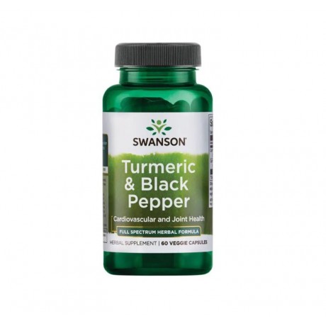 Turmeric & Black Pepper 60 kaps. SWANSON - Wiesiołek-Pharma