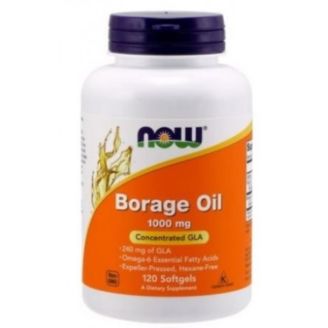 Borage Oil Ogórecznik 1000mg NOW FOODS - Wiesiołek-Pharma