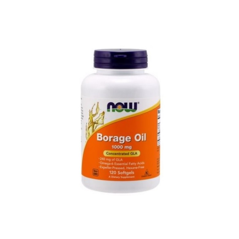 Borage Oil Ogórecznik 1000mg NOW FOODS - Wiesiołek-Pharma