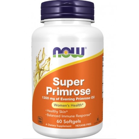Super Primrose 1300mg 60 kaps. NOW FOODS - Wiesiołek-Pharma