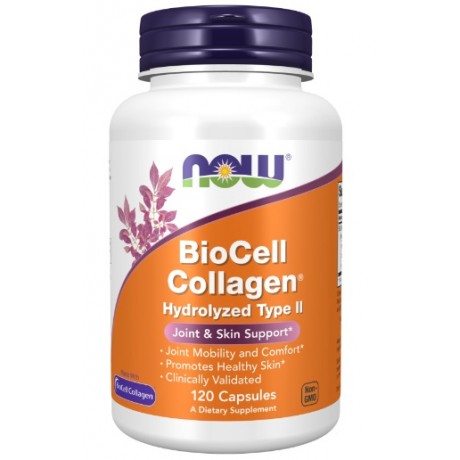 Biocell Collagen Hydrolyzed II 120 kaps. NOW FOODS - Wiesiołek-Pharma