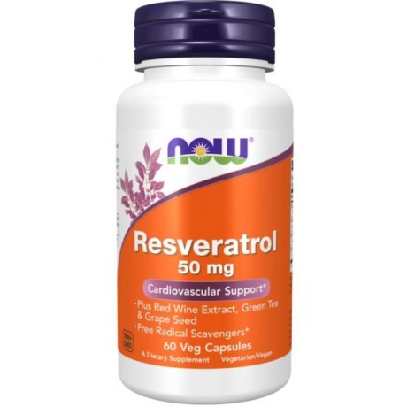 Resveratrol 50mg 60 kaps. NOW FOODS - Wiesiołek-Pharma