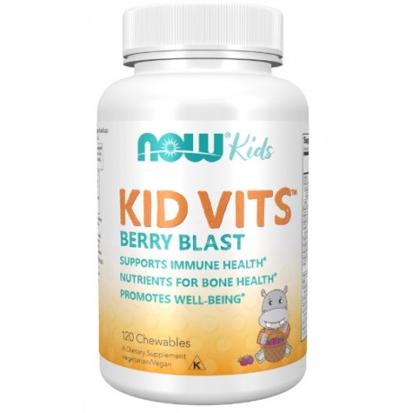 KID VITS Berry Blast 120 tabl. NOW FOODS - Wiesiołek-Pharma