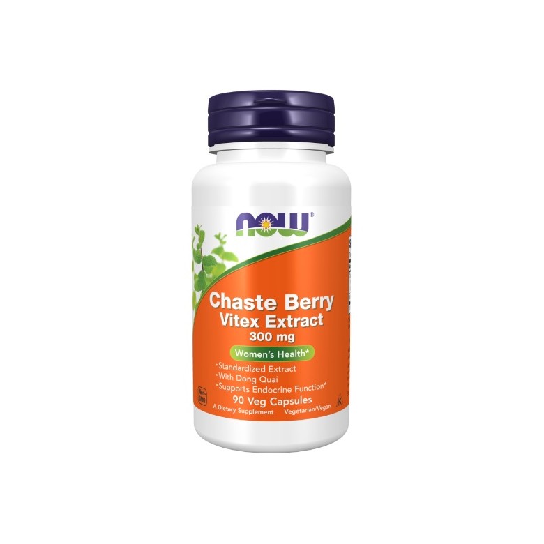 Chaste Berry Vitex Extract 300mg 90 kaps. NOW FOODS - Wiesiołek-Pharma Chaste Berry Vitex Extract 300mg 90 kaps. NOW FOODS - Wiesiołek-Pharma