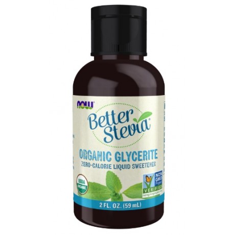 BetterStevia Liquid, Organic Glycer. 60ml NOW FOODS - Wiesiołek-Pharma
