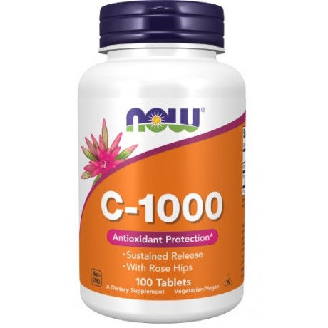 C-1000 Rose Hips przedłużone uwalnianie NOW FOODS - Wiesiołek-Pharma