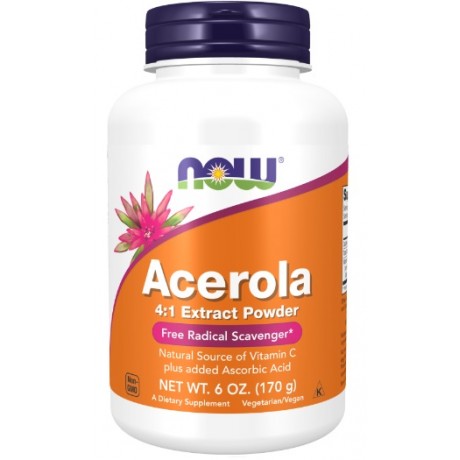Acerola 4:1 Extract Powder 170g proszek NOW FOODS - Wiesiołek-Pharma