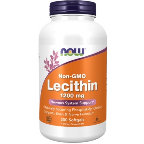 Lecytyna Sojowa bez GMO 1200mg NOW FOODS - Wiesiołek-Pharma