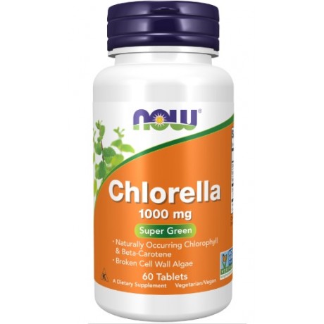 Chlorella 1000mg 60 tabl. NOW FOODS - Wiesiołek-Pharma