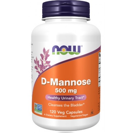 D-Mannose 500mg 120 kaps. NOW FOODS - Wiesiołek-Pharma