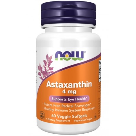 Astaxanthin 4 mg 60 kaps. NOW FOODS - Wiesiołek-Pharma