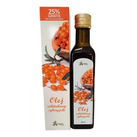 Olej rokitnikowy Siberian 25% gratis 250ml ARAM - Wiesiołek-Pharma