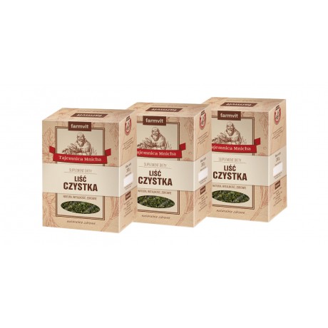 Czystek liście 3 x 200g, pakiet "2+1" FARM-VIT - Wiesiołek-Pharma