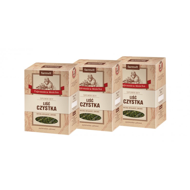 Czystek liście 3 x 200g, pakiet "2+1" FARM-VIT - Wiesiołek-Pharma