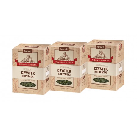 Czystek kreteński 3 x 200g, pakiet "2+1" FARM-VIT - Wiesiołek-Pharma