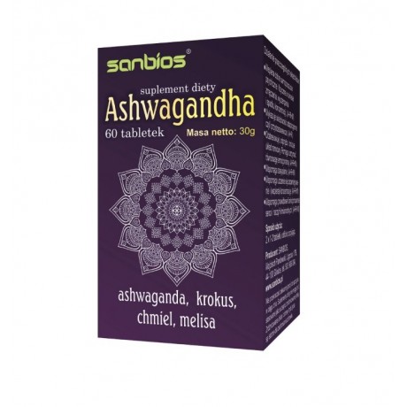 Ashwaganda 60 tabl. SANBIOS - Wiesiołek-Pharma