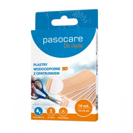 Plastry wodoodporne z opatrunkiem 10 szt. Pasocare - Wiesiołek-Pharma