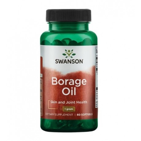 Borage Oil 1000mg 60 kaps. SWANSON - Wiesiołek-Pharma