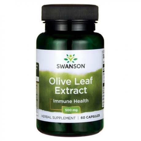 Olive Leaf Extract 500mg 60 kaps. SWANSON - Wiesiołek-Pharma