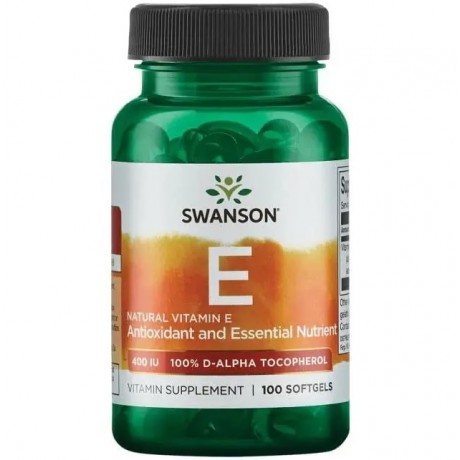 Witamina E naturalna 400IU 100 kaps. SWANSON - Wiesiołek-Pharma